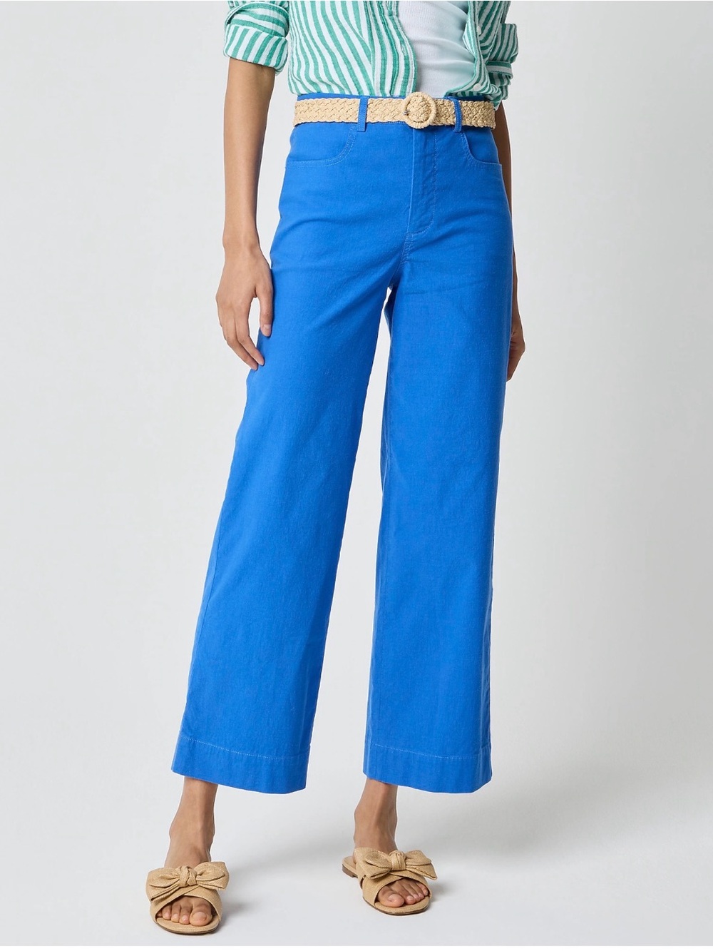 NWT- J.Crew Ella wide-leg cropped pant size 25